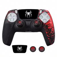 🎮 Guscio in Silicone PS5 – Stile Spider (Nero/Ros