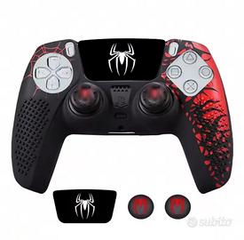 🎮 Guscio in Silicone PS5 – Stile Spider (Nero/Ros