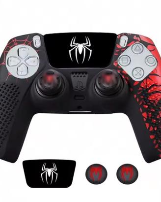 🎮 Guscio in Silicone PS5 – Stile Spider (Nero/Ros