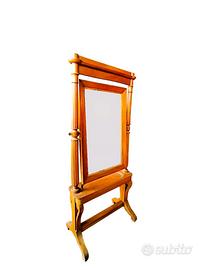 Antica psiche neoclassica in noce