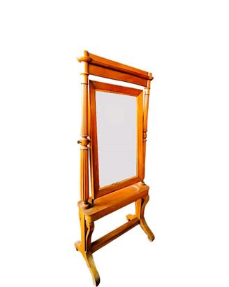 Antica psiche neoclassica in noce