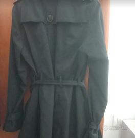 trench donna nero