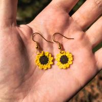 Orecchini girasole microuncinetto