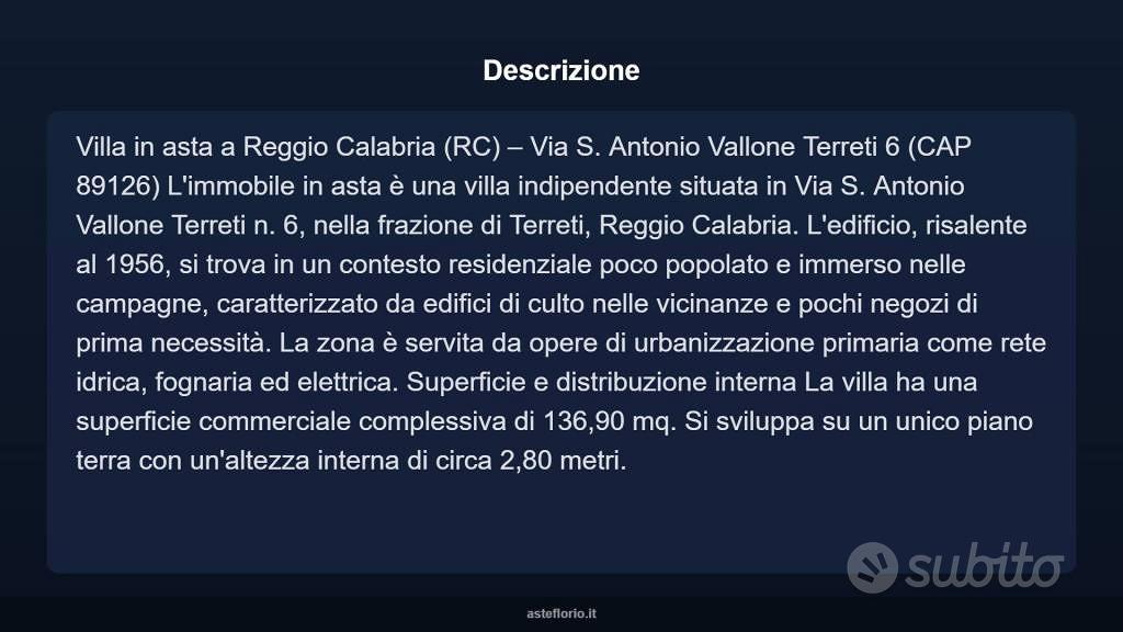 Casa – Reggio Calabria, Trizzino - Vista 4