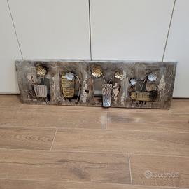 Quadro da parete in metallo 3D, 120 x 40 cm, 