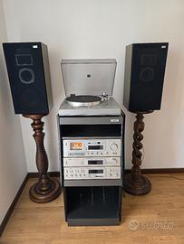 Impianto Hi-Fi Completo AKAI anni 80 con Mobile