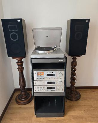 Impianto Hi-Fi Completo AKAI anni 80 con Mobile