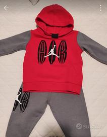 Tuta cotone felpato Jordan bimbo