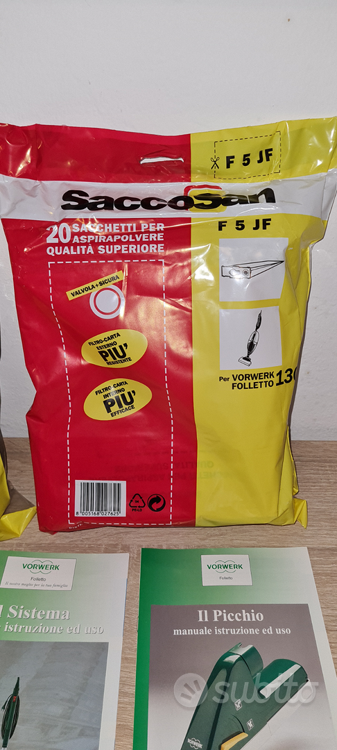 Sacchetti aspirapolvere folletto k130 e k131 - Elettrodomestici In