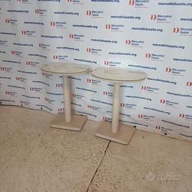 Coppia consolle laccate bianche