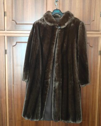 Pelliccia Vera Castorino Rasato Vintage Anni '80