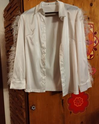 Camicia con piume 