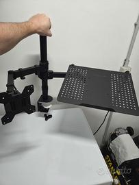 Supporto monitor e notebook da scrivania + omaggio