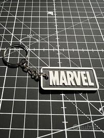 Portachiavi Logo Marvel Versione Venom Nero Bianco