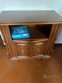 mobile porta tv con decoro floreale 