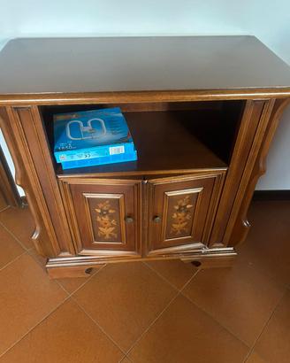 mobile porta tv con decoro floreale 