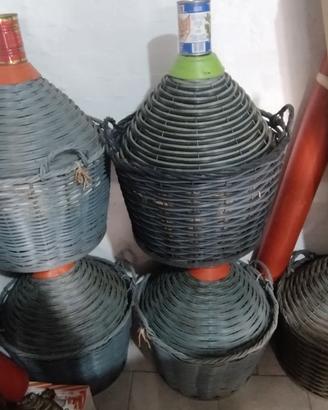 5 damigiane 34 litri