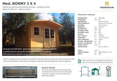 Casette in legno 3x4 spessore 28mm