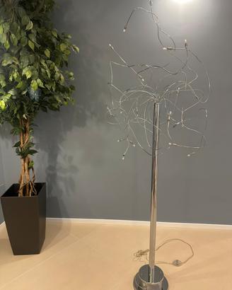 Piantana moderna da terra cromata