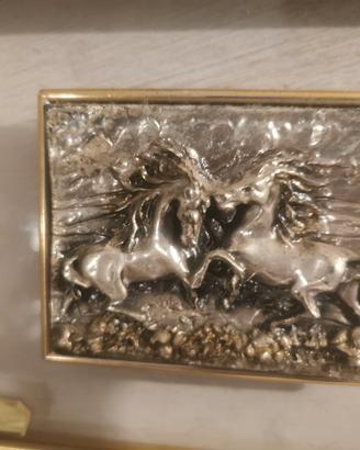 quadro Lastra Argento 800 - quadretto vintage 