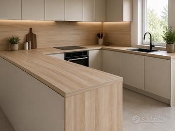 Pianale legno massello 175 x 65 x 4 con pittura