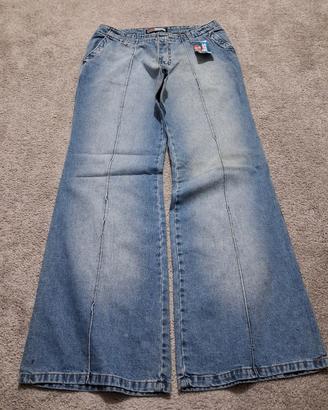 Vintage 2000s jeans donna a PALAZZO Vita bassa 