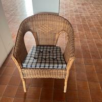 Sedia in vimini naturale