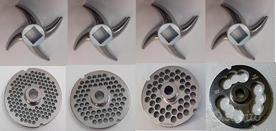 Set 4 piastre coltelli tritacarne Inox mod. 22