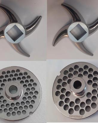 Set 4 piastre coltelli tritacarne Inox mod. 22