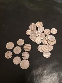 Gettoni vintage sala giochi luna park distributori