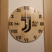 Orologio da parete artigianale Juventus – Legno