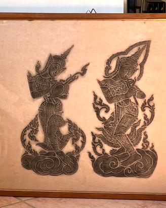 Quadro Thai Temple Rubbing
