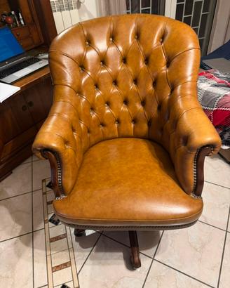 Poltrona in vera pelle inizi del ‘900