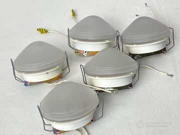 5 faretti in vetro