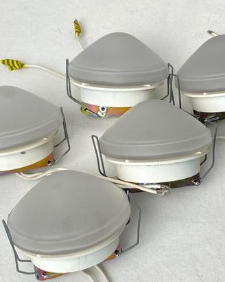 5 faretti in vetro