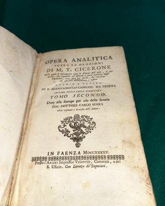 OPERA ANALITICA DI M. T. CICERONE