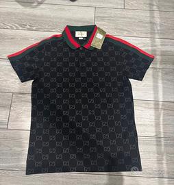 polo gucci nera e rossa