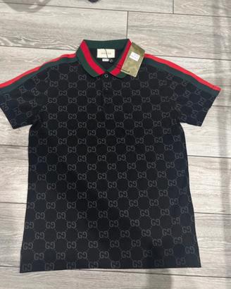 polo gucci nera e rossa