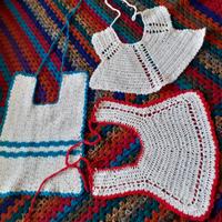 Tre bavaglini/bavette nuove uncinetto