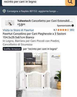 Recinto per cani