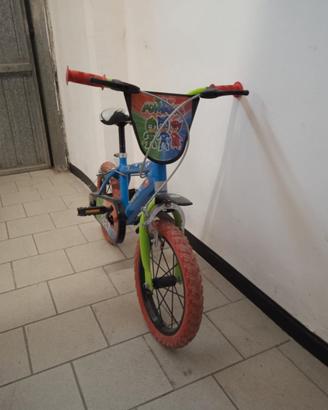Bicicletta bambino pj masks con rotelle
