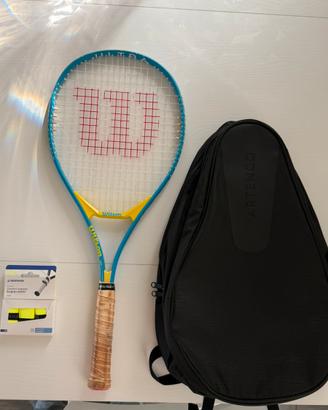 Kit tennis junior (racchetta Wilson+zaino+overgrip