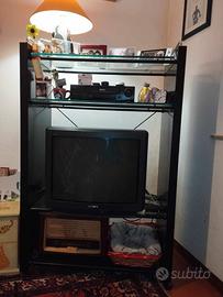 Mobile porta TV, libreria, porta oggetti.  Nero