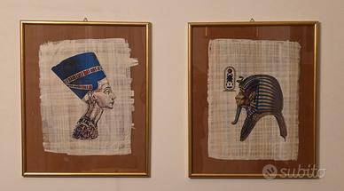 Lotto quadri pergamene egizie