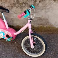 Bici bambina 3-5 anni Btwin 500 UNICORN 14 POLLICI