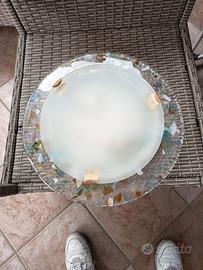 Plafoniera rotonda in vetro decorativo 40 cm