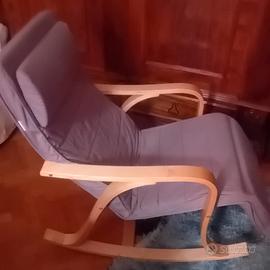 poltrona sedia a dondolo relax tipo ikea ( sfodera