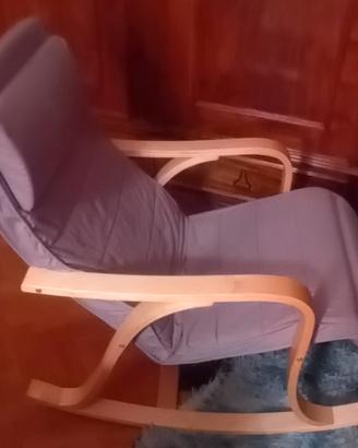 poltrona sedia a dondolo relax tipo ikea ( sfodera