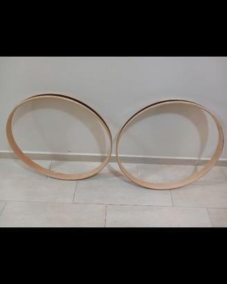 Cerchi in legno tamburo t5 colore nero 22 pollici