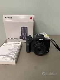 Canon M50 + obiettivo 22mm + scheda sandisk SD